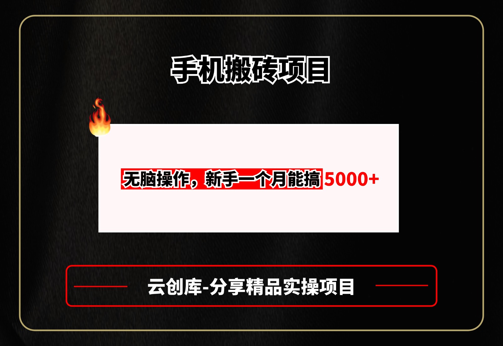 手机搬砖项目，无脑操作，新手一个月赚了5000+-云创库