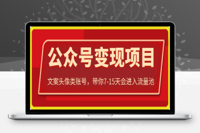 文案头像类公众号变现，带你7-15天会进入流量池-云创库